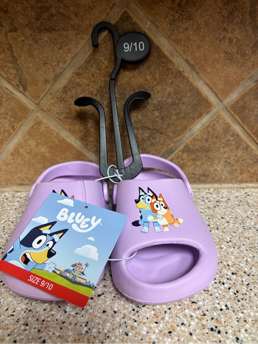 Kids' Lavender Slide Sandals - Size 9/10